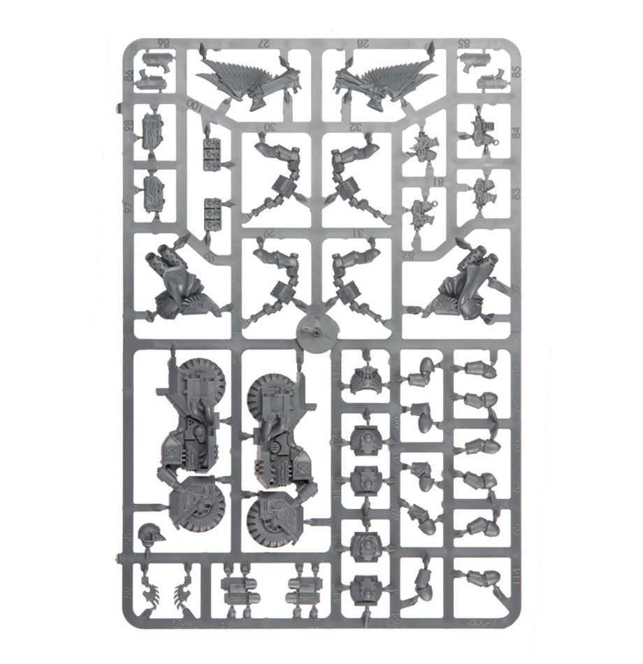 Dark Angels Ravenwing Black Knights sprue contents - Loaded Dice