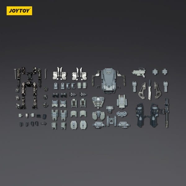 JoyToy Dark Source APOC Bedrock Fury Fire Strike Mech 1/25, all parts and accessories laid out
