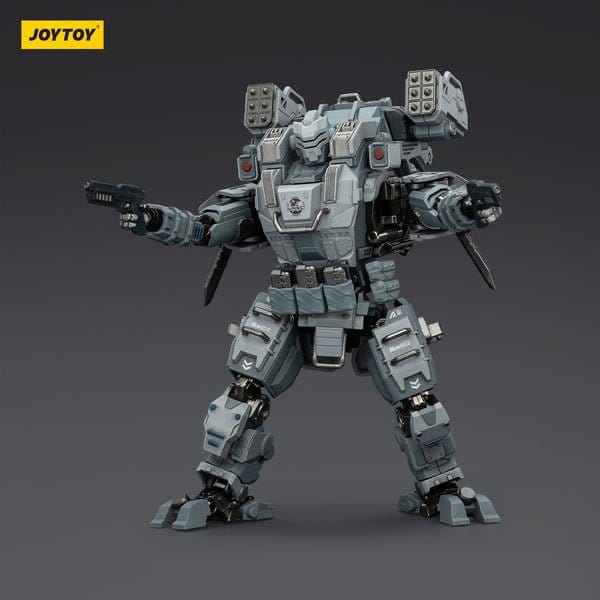 JoyToy Dark Source APOC Sky Tempest Fire Strike Mech 1/25 figure in grey, arms out, front view