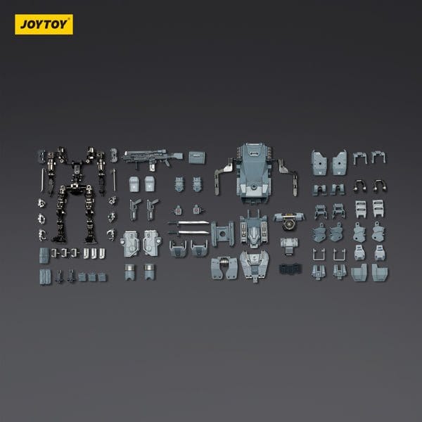 JoyToy Dark Source APOC Sky Tempest Fire Strike Mech 1/25, all parts and accessories laid out