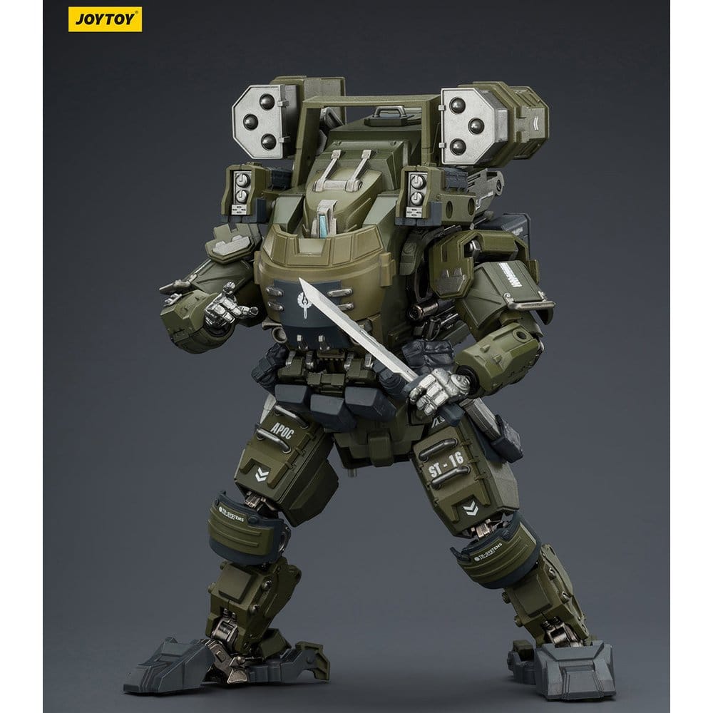 JoyToy Dark Source APOC Storm Surge Heavy Fire Assault Mech 1/25 figure holding a blade