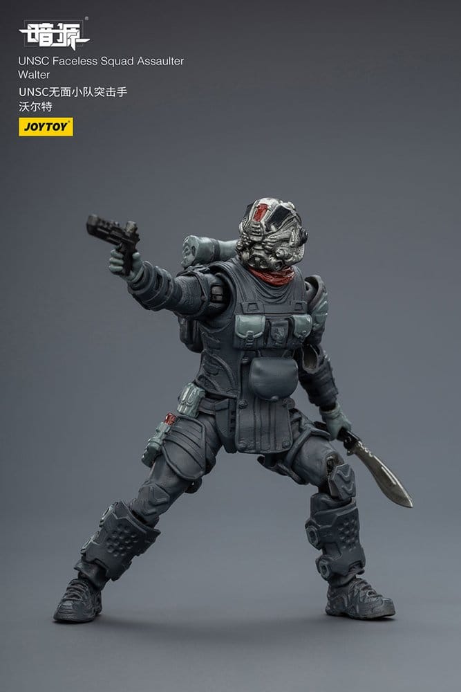 JoyToy Dark Source UNSC Faceless Squad 1/25 Assaulter Walter figure with pistol and machete