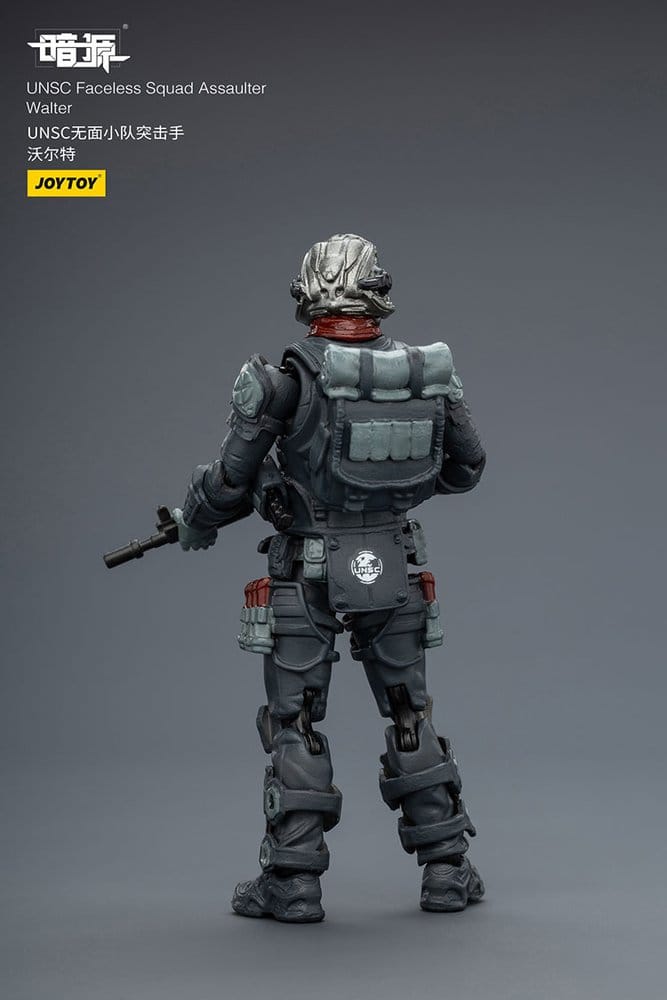JoyToy Dark Source UNSC Faceless Squad 1/25 Assaulter Walter figure, back view