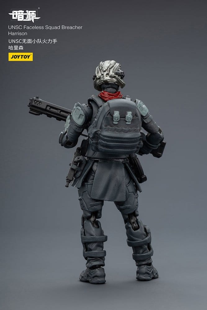 JoyToy Dark Source UNSC Faceless Squad 1/25 Breacher Harrison figure, back view