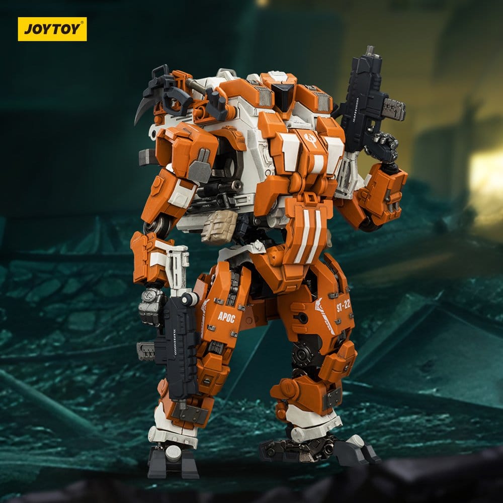JoyToy Dark Source APOC Hummer Standard Combat Mech 17 cm in a ruined city diorama