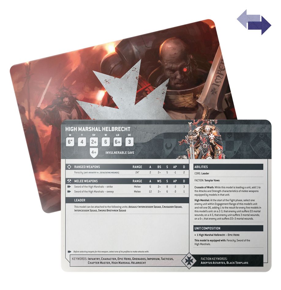 Datasheet Cards: Black Templars - Loaded Dice