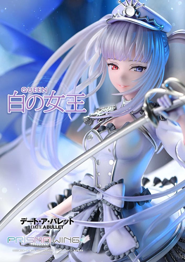 Date A Bullet Queen Prisma Wing banner, close-up of her face and sabre