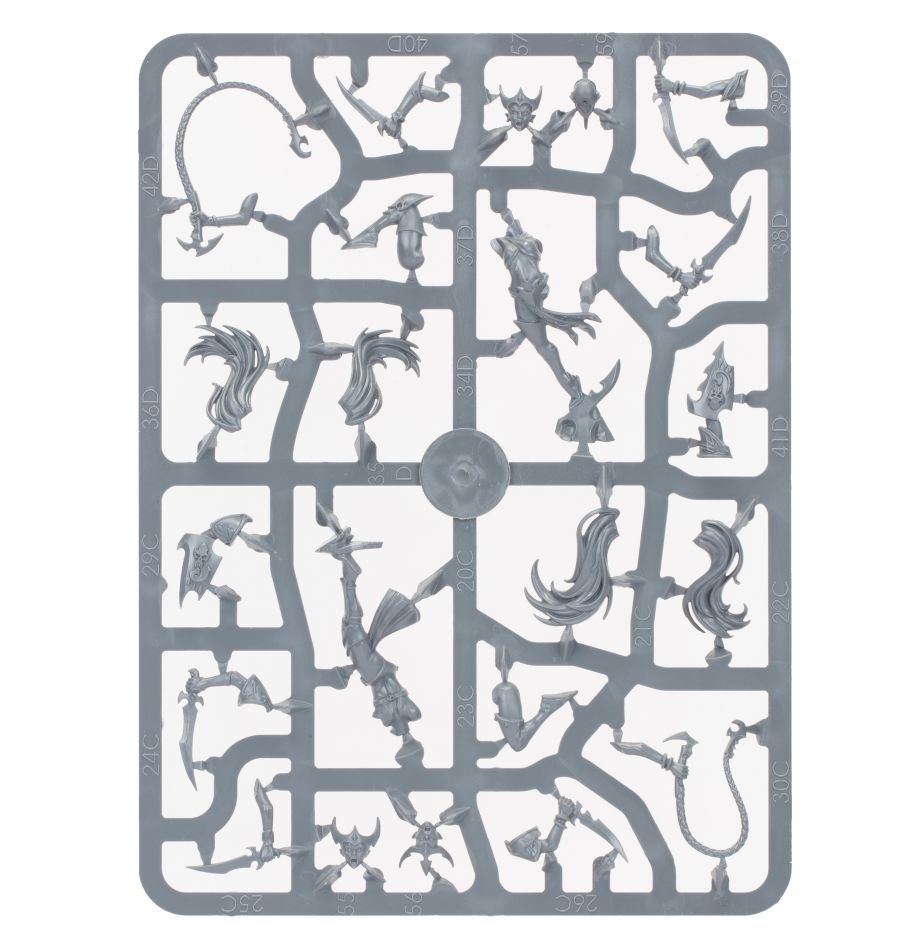 Daughters of Khaine: Witch Aelves sprue contents - Loaded Dice