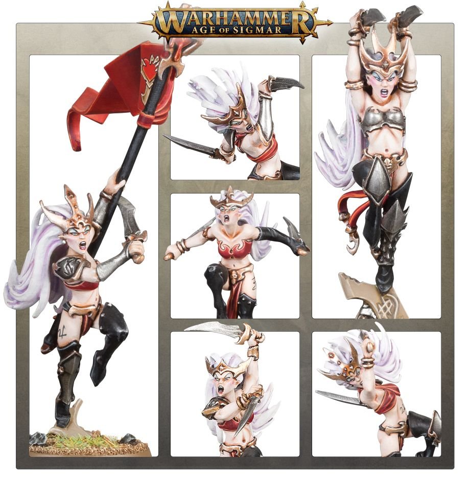 Daughters of Khaine: Witch Aelves model detail - Loaded Dice