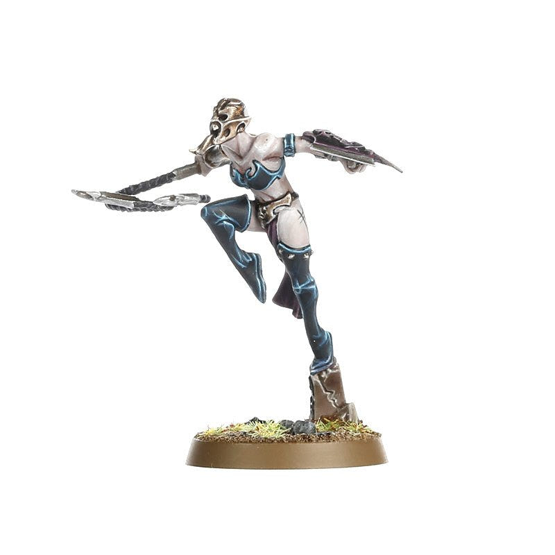 Painted Sister of Slaughter alternative build lunging with twin bladed bucklers
