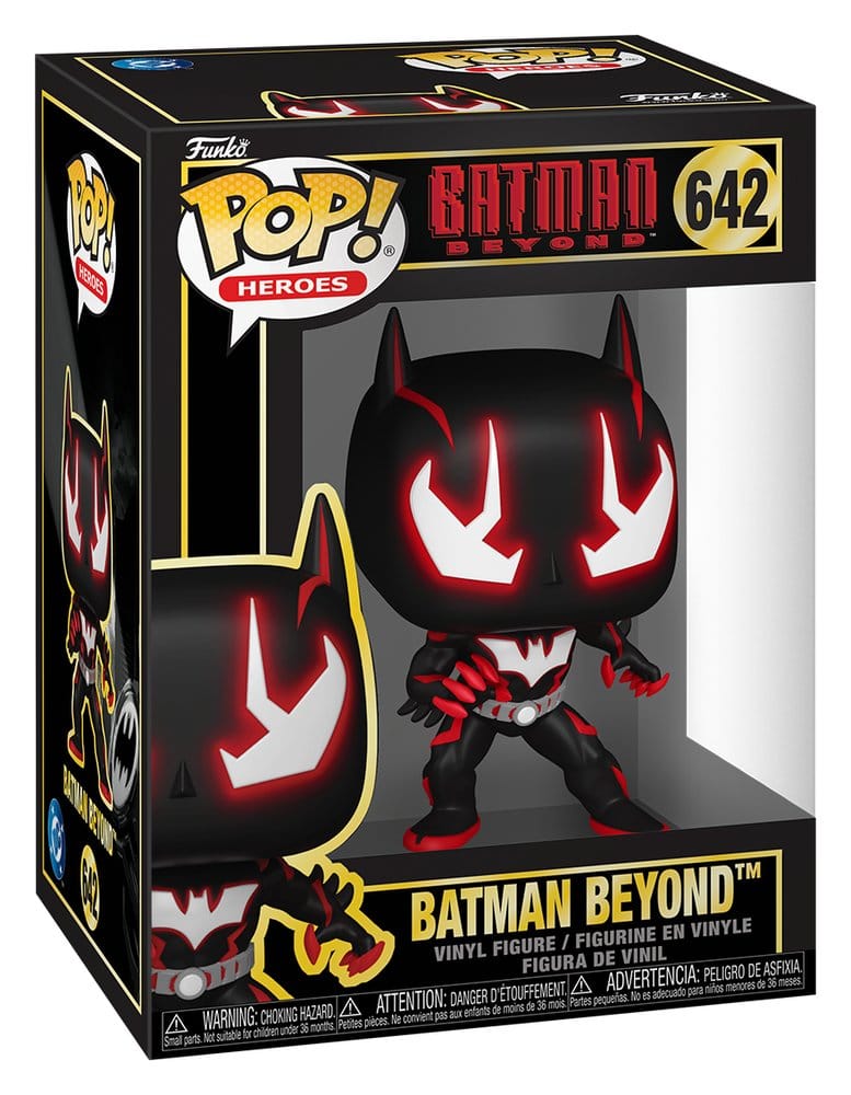 DC Comics Funko POP! Heroes 642 Batman Beyond vinyl figure shown in its black window display box