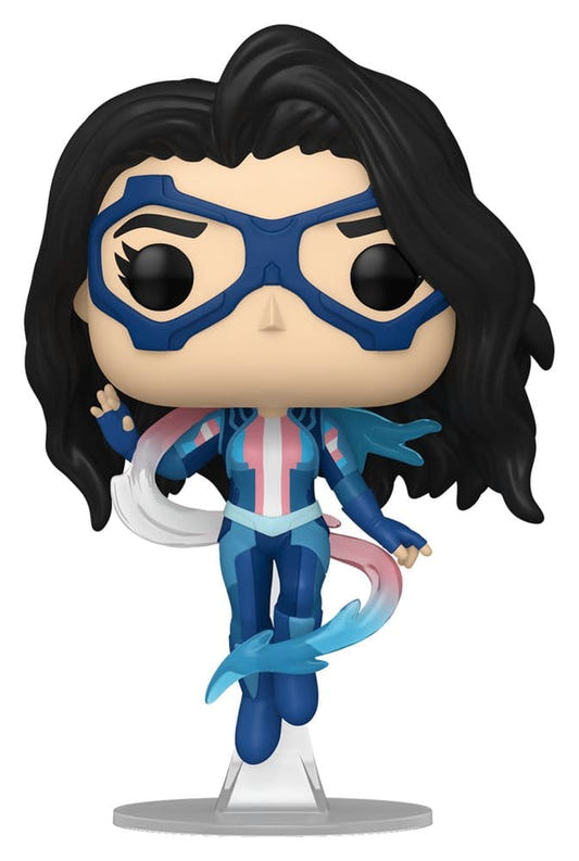 DC Pride Funko POP! Heroes Dreamer vinyl figure in blue mask and suit, floating on a clear stand