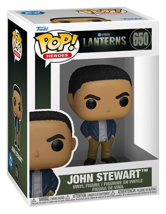 Funko DC Studios Lanterns POP! Heroes Jon Stewart vinyl figure in window box, number 650