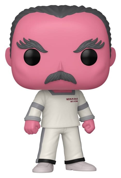 Funko POP! Heroes Sinestro vinyl figure from DC Studios Lanterns, pink skin and white tracksuit