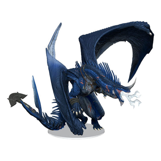 WizKids D&D Icons of the Realms Ancient Blue Dragon, painted, front view breathing lightning