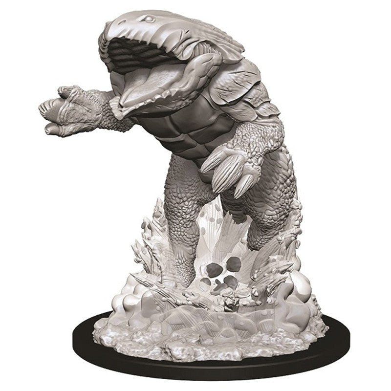 WizKids D&D Nolzur's Marvelous Miniatures Bulette, unpainted primed land shark bursting from rock