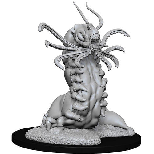 Unpainted Carrion Crawler miniature with tentacles, WizKids D&D Nolzur's Marvelous Miniatures Wave 7