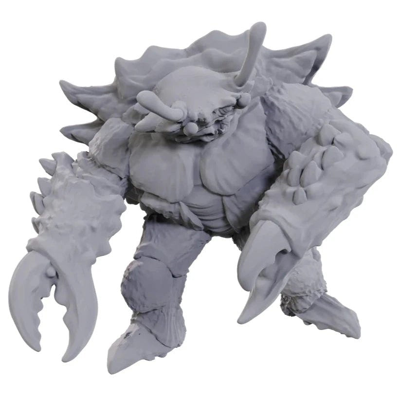 WizKids Nolzur's Marvelous Miniatures Crabfolk, unpainted figure with large crushing claws