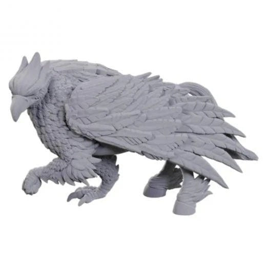 WizKids D&D Nolzur's Marvelous Miniatures Hippogriff, an unpainted primed miniature mid-stride