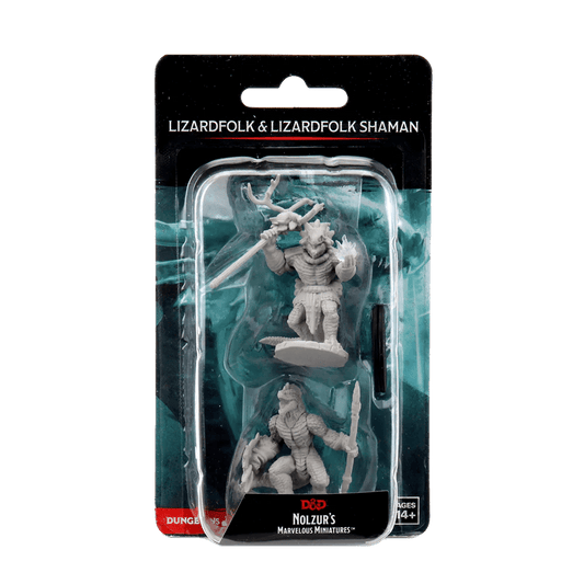 D&D Nolzurs Marvelous Miniatures: Lizardfolk & Lizardfolk Shaman - Wave 12 - Loaded Dice