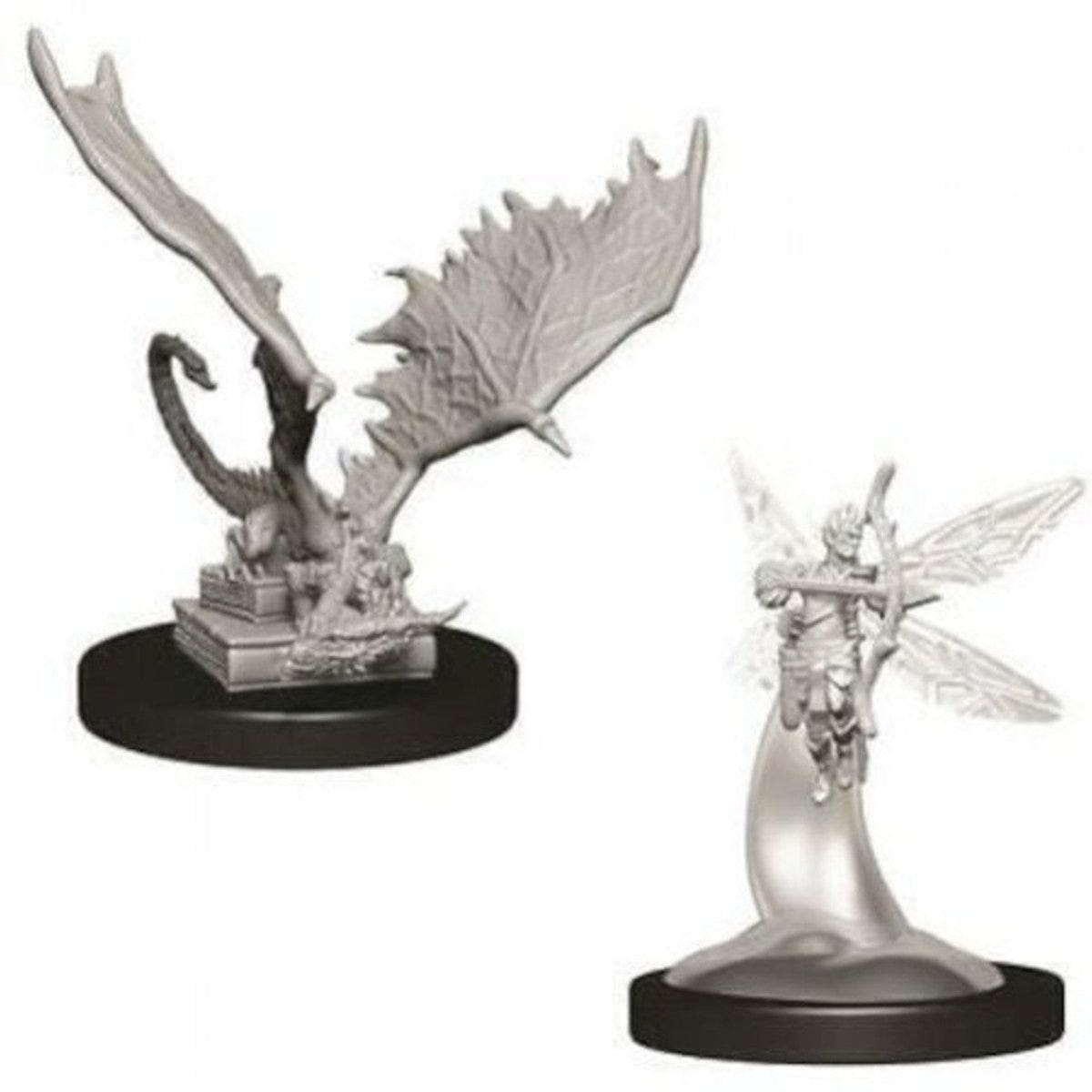 Unpainted Pseudodragon and Sprite miniatures, WizKids D&D Nolzur's Marvelous Miniatures Wave 9