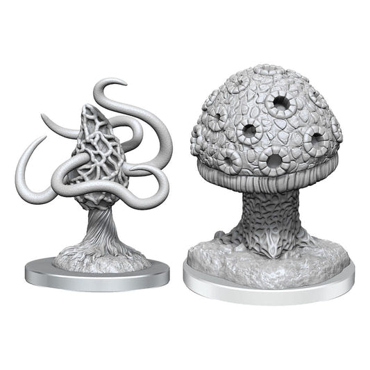WizKids D&D Nolzur's Shrieker and Violet Fungus unpainted miniatures together