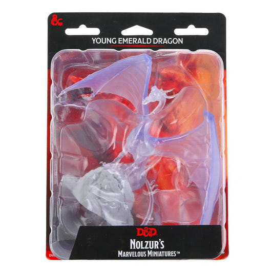 D&D Nolzurs Marvelous Miniatures: Young Emerald Dragon - Wave 17 - Loaded Dice