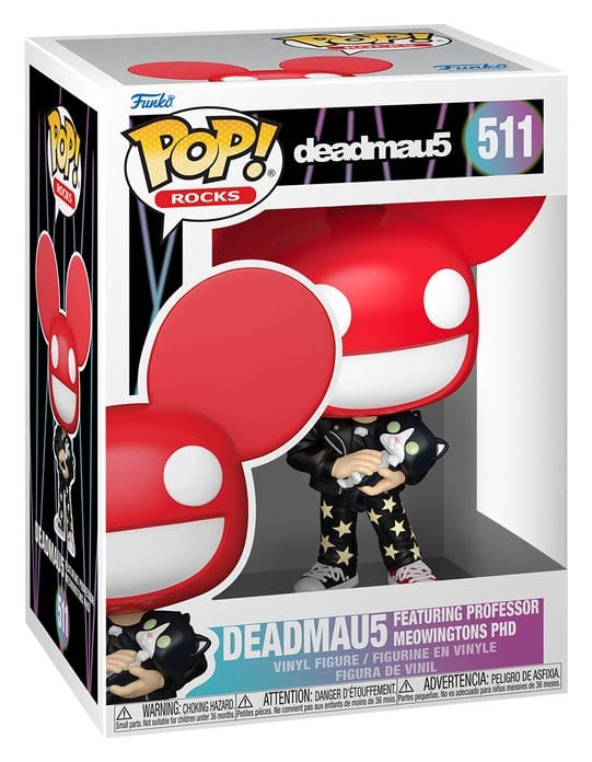 Funko Pop! Rocks Deadmau5 with Professor Meowingtons vinyl figure 511 in its box