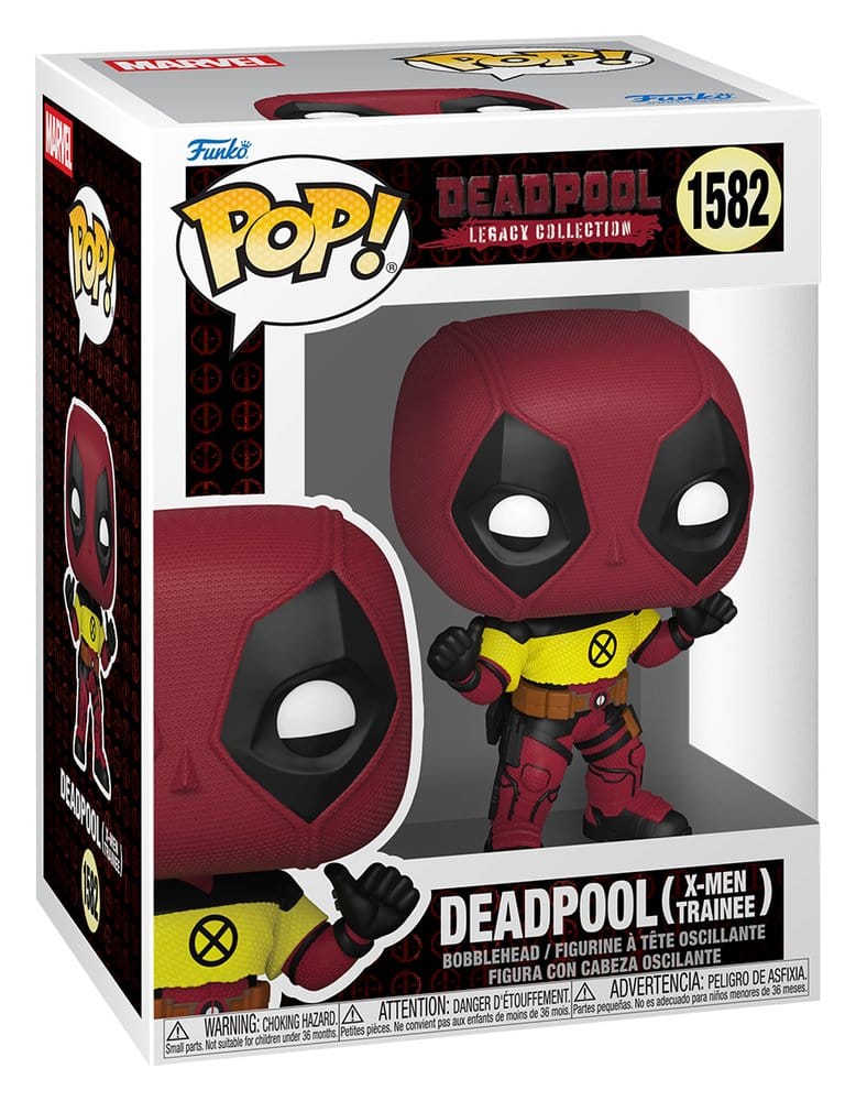 Funko Pop! Deadpool X-Men Trainee bobblehead 1582 in its Legacy Collection window box