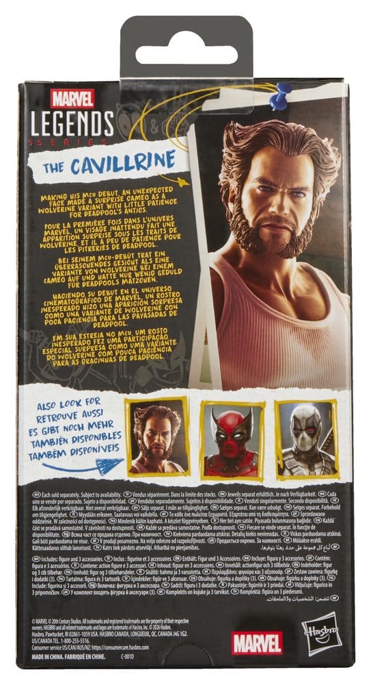 Hasbro Marvel Legends The Cavillrine box back with character portrait and figure line-up