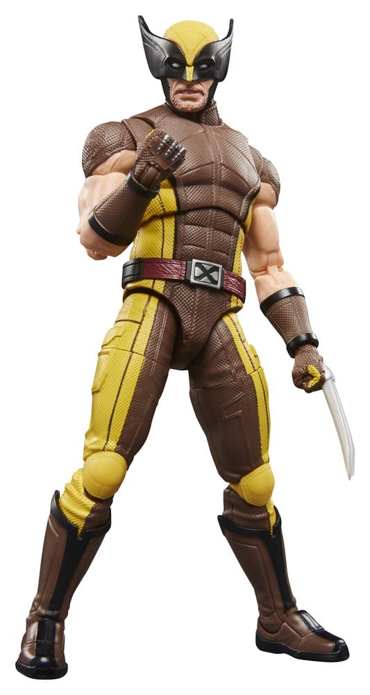 Hasbro Marvel Legends Wolverine Brown Suit 15 cm figure with claws out, front view