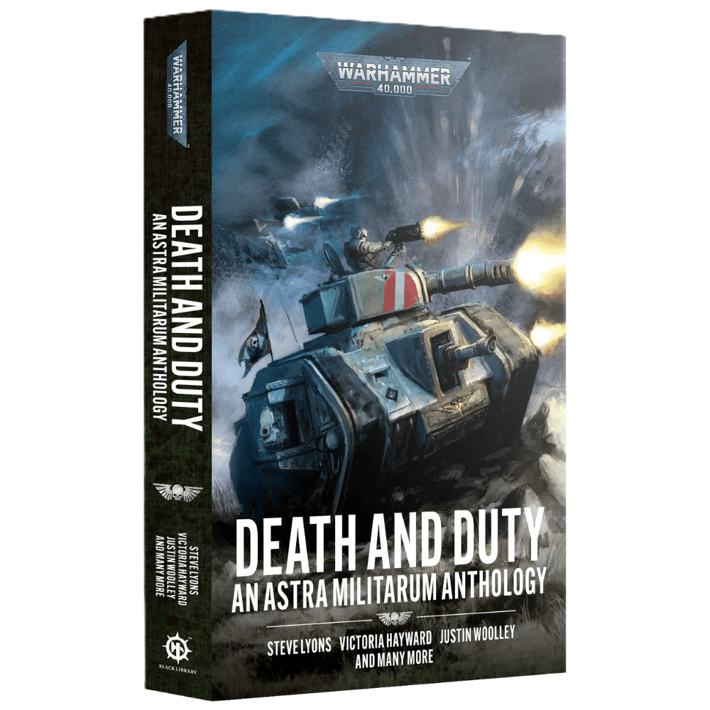 Death and Duty paperback, an Astra Militarum anthology from Black Library with a tank on the cover