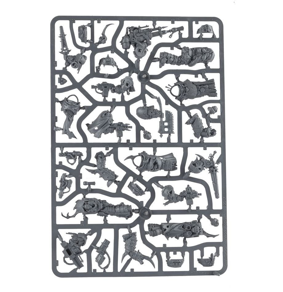 Death Guard Blightlord Terminators unpainted plastic sprue, frame 1 of 2