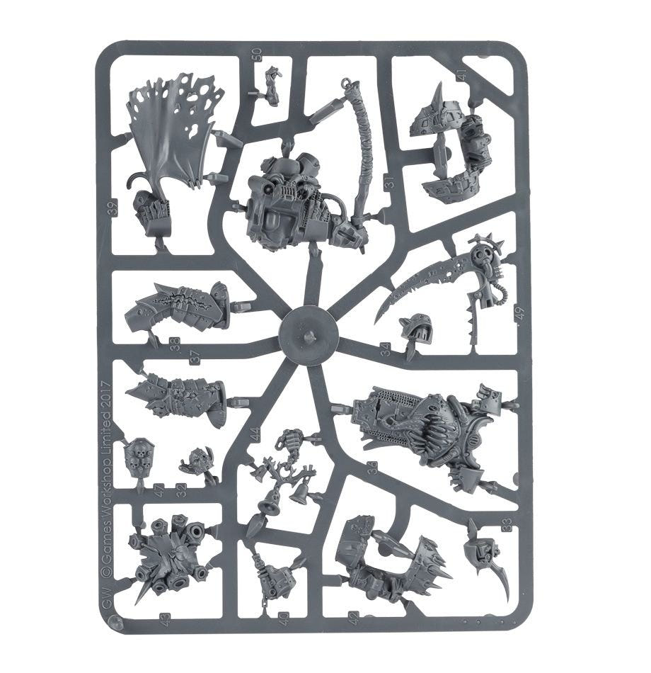 Death Guard Deathshroud Bodyguard unpainted plastic sprue, frame 3 of 3