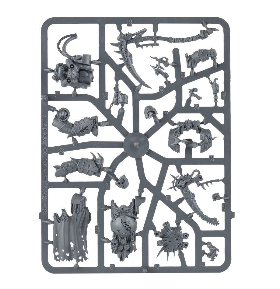 Death Guard Deathshroud Bodyguard unpainted plastic sprue, frame 2 of 3