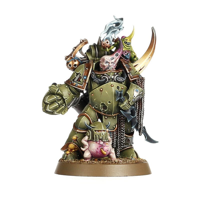 Death Guard: Plague Marine Champion painted miniature - Loaded Dice
