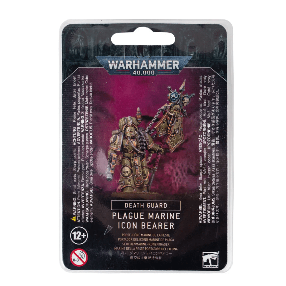 Death Guard Plague Marine Icon Bearer blister pack, Warhammer 40,000 by Games Workshop