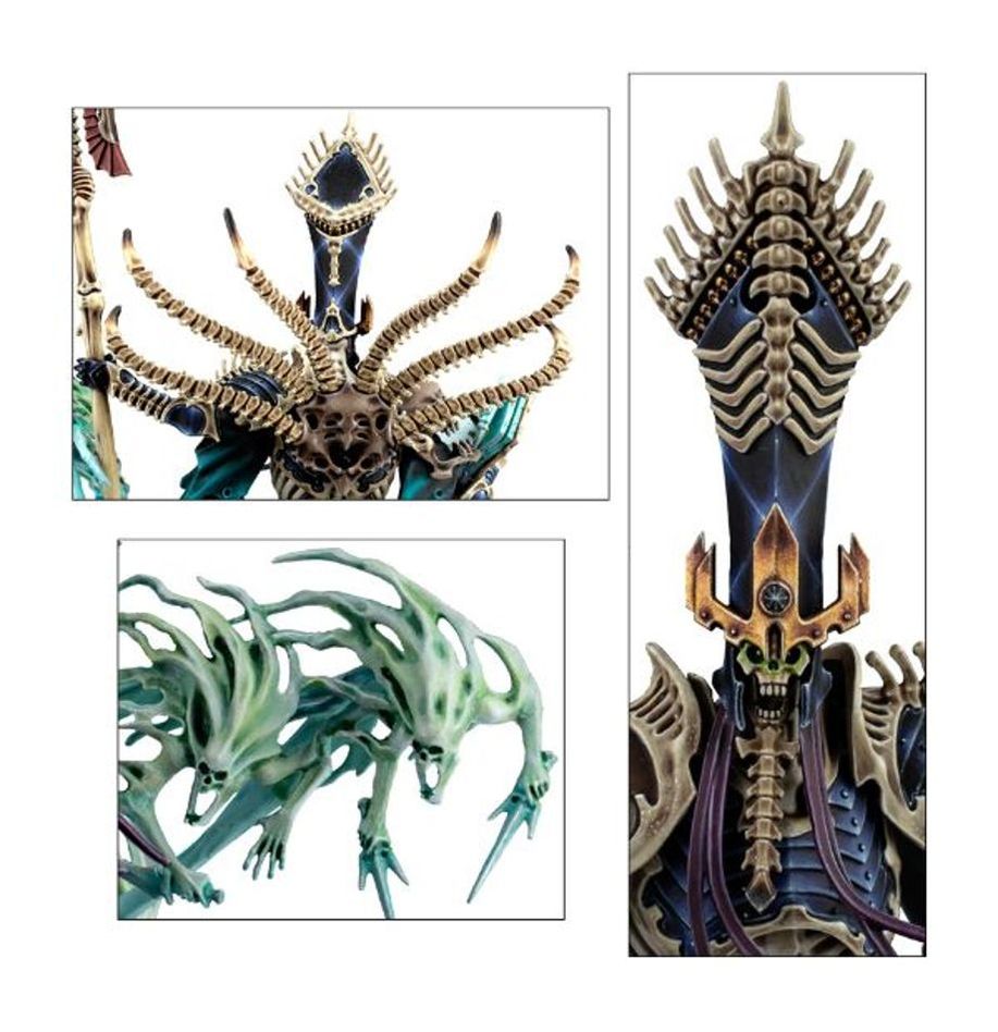 Close-ups of Nagash's Crown of Sorcery, spectral spirit tendrils and ornate armour