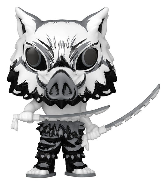 Funko Pop! Inosuke Hashibira Sumi-Ink vinyl figure in boar mask with twin swords, Demon Slayer