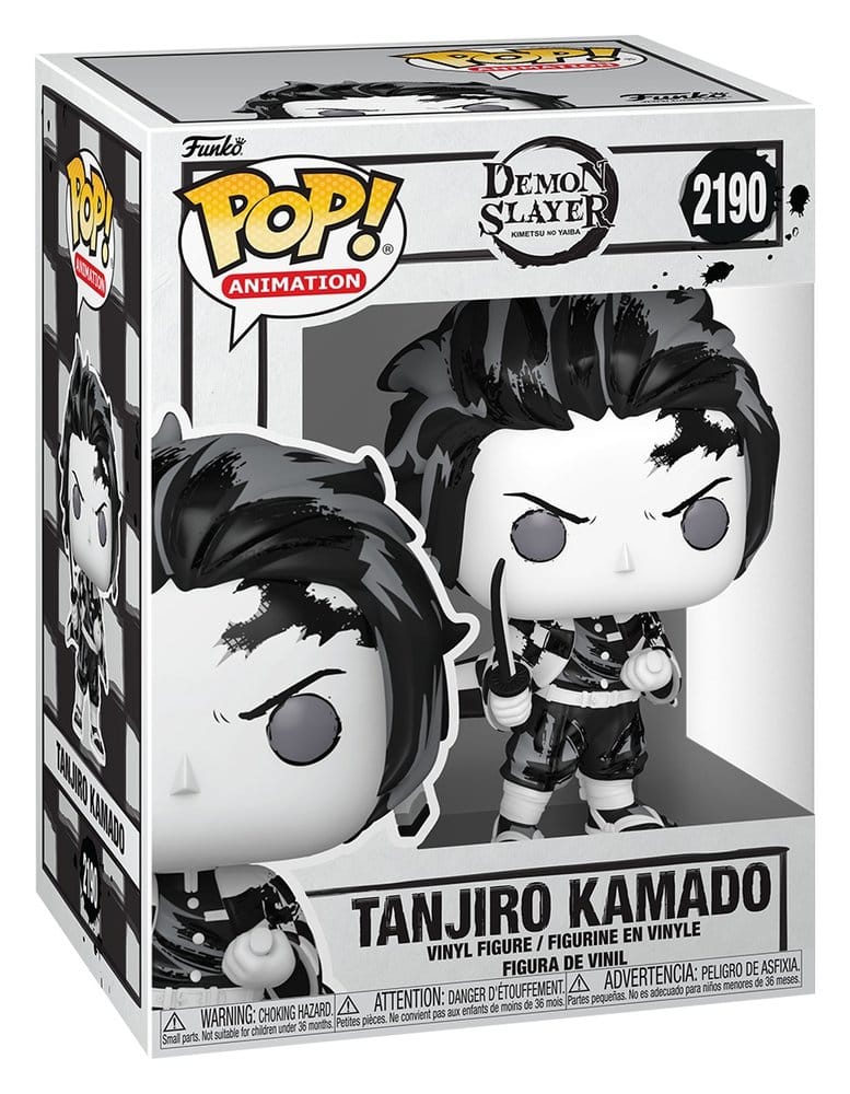 Tanjiro Kamado Sumi-Ink Funko POP! Animation figure in its monochrome Demon Slayer box, 2190