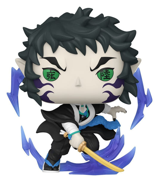 Funko Demon Slayer POP! Animation Kaigaku vinyl figure with sword and purple lightning effect