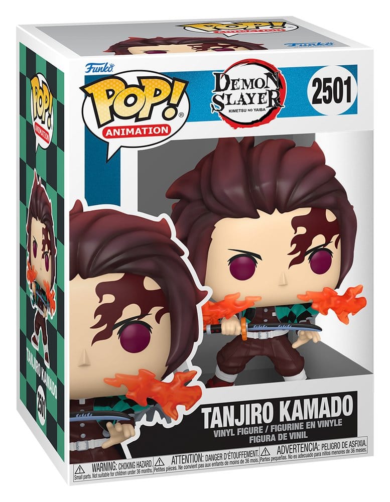 Demon Slayer Tanjiro Kamado Pop! vinyl figure in its window box, number 2501