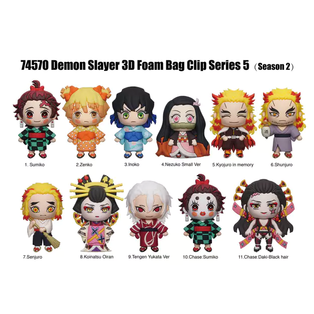 Demon Slayer Series 5 Bag Clips - Blind Bag - Loaded Dice