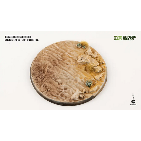 Gamers Grass Battle Ready Bases - Deserts of Maahl Round 100mm (x1) - Loaded Dice