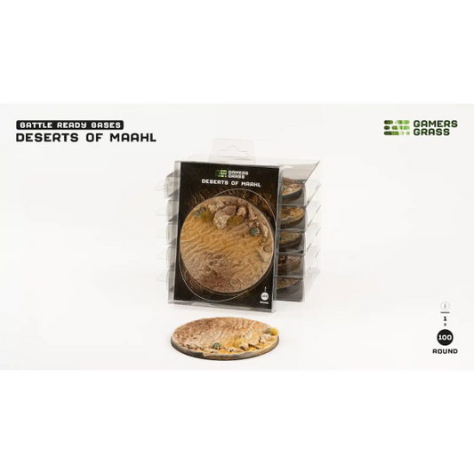Gamers Grass Battle Ready Bases - Deserts of Maahl Round 100mm (x1) - Loaded Dice