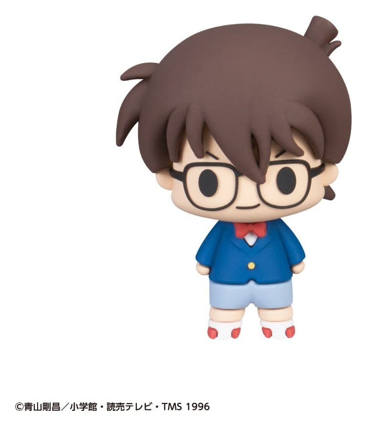 Conan Edogawa Chokorin mini figure in blue jacket and glasses, Detective Conan