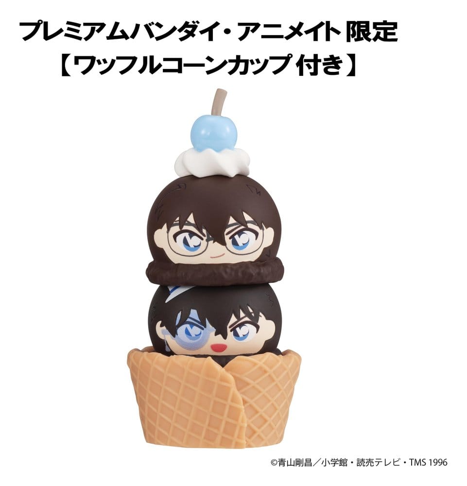 Detective Conan Tsumichen stack in the bonus waffle cone cup with Japanese text