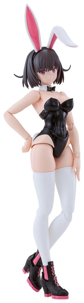 Good Smile Company DF Plamatea Kerry Bunny Ver. assembled model kit in black bunny suit, on white background