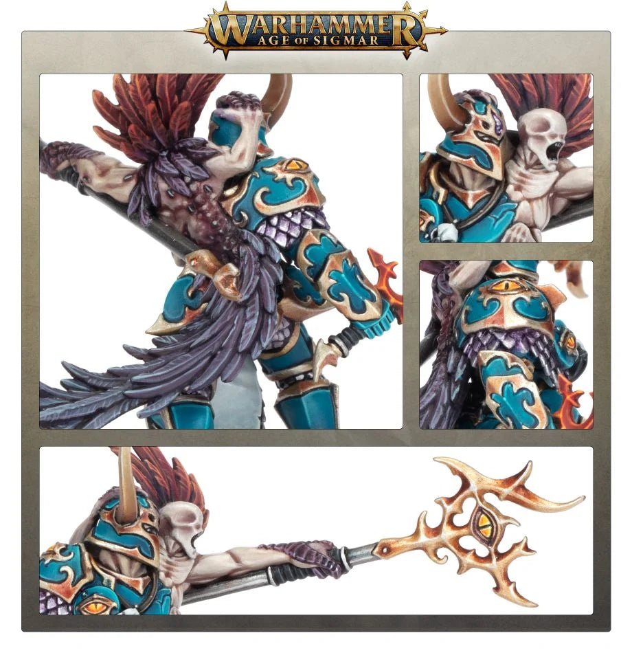 Curseling, Eye of Tzeentch showcase with close-ups of the Tretchlet, feathered cloak and staff