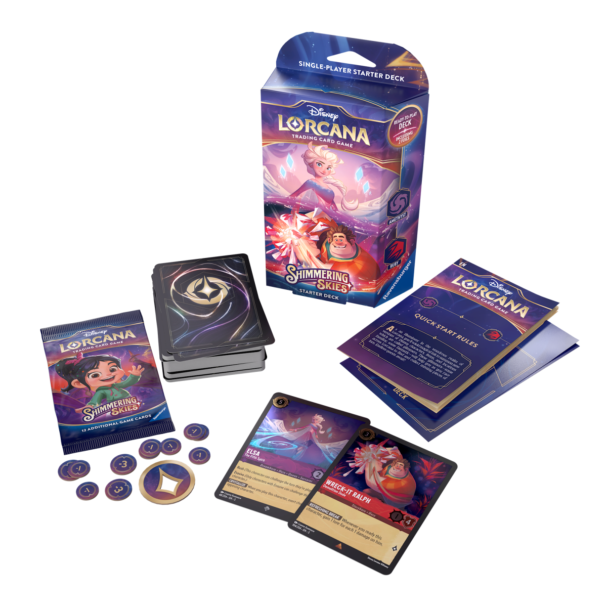 Disney Lorcana - Shimmering Skies Starter Deck - Set 5 - Loaded Dice